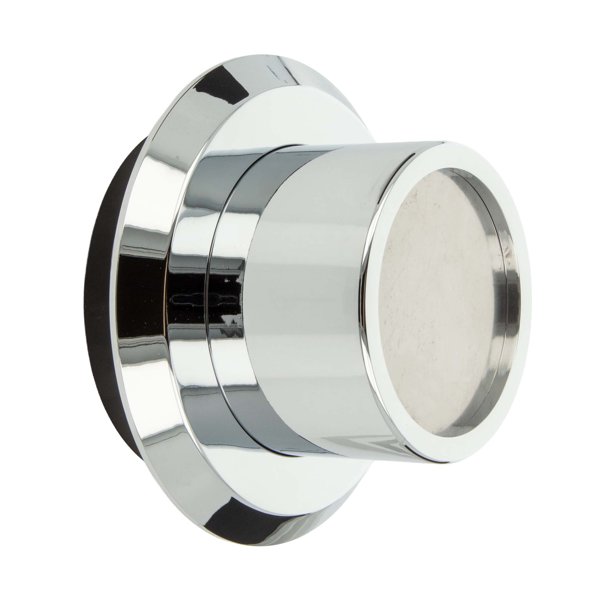 Tecuro Rosette Ø 125 Mm, 2-teilig, Zu Allmess Up-wasserzähler Koax 2", Mit Blindkappe, Kunststoff Verchromt