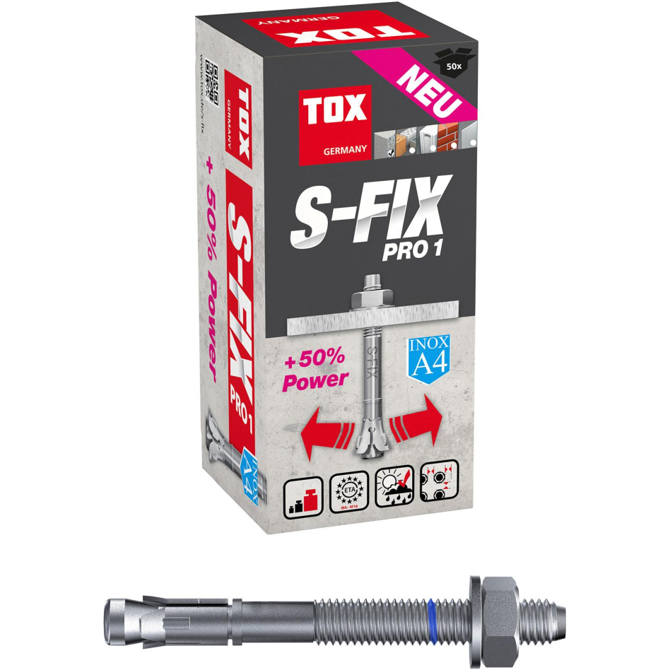 Bolzenanker S-FIX Pro M10x90 /10 A4 Opt.1
