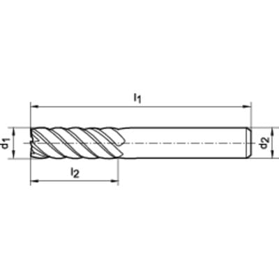 Schaftfräser SL DIN6527 VHM FIRE Typ NH Z6 10mm GÜHRING