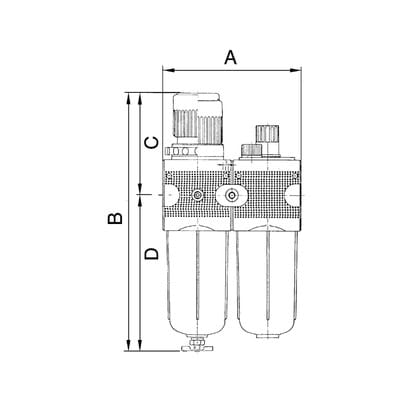 Wartungseinheit multifix 2-teilig BG1 0,5-10bar G1/4" RIEGLER