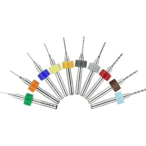 10 Stück Pcb-hartmetall-mikrobohrer, Durchmesser 0,3 Mm Bis 1,2 Mm, Schaft 1/8 Zoll, Kleine Mini-tiny-spitze, Wolfram-spiralbohrer, Reibahle, Miniatur-lochbohrer Für Holz, Glas, Kunststoff, Acryl, Met