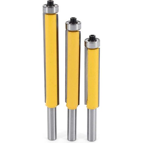 Oberfräsen- Und Profilfräser-set – 3-teilig, 8 Mm – Präzise Schnitte Für Hartholz Und Laminat – Schnittlängen 50/63/76 Mm