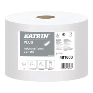Putzpapier weiss 2lagig 22x38cm 1500Blatt KATRIN
