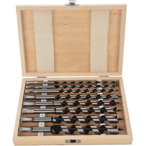 Mèche À Bois Hélicodale Hss – Lot De 8 Pcs – Longueur 230 Mm – Diamètres 6 À 20 Mm – Acier Au Carbone Pour Perçage Précis - 20mm-