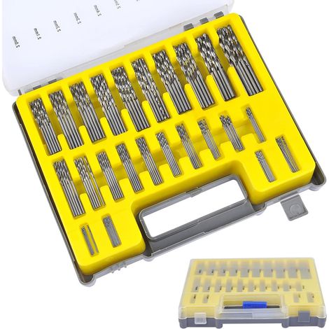 150-teiliges Spiralbohrer-set, Hochgeschwindigkeitsstahl-titan-mikrobohrer-set, Werkzeug 0,4–3,2 Mm Für Holz, Metall, Kunststoff, Schmuck