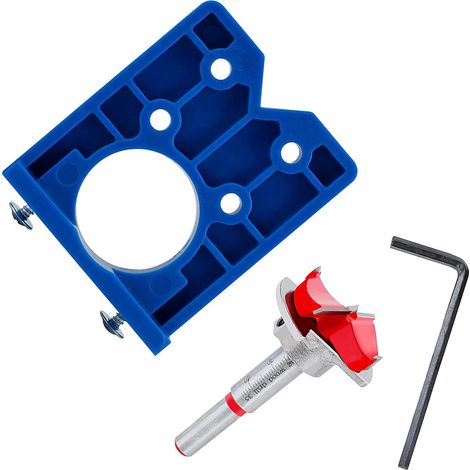1 Stück Scharnier-bohrer-sets, Lochpositionierer-bits, Bohrlehre Für Scharniere (35 Mm Scharnier-bohrlehre + Bohrer-set)