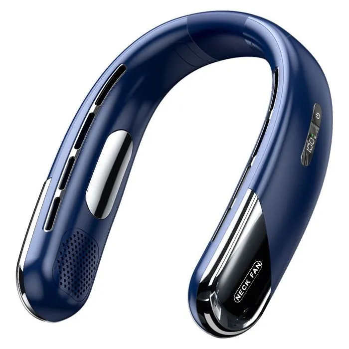 Tragbarer Nackenventilator Ohne Rotorblätter, 2400-mah-akku, Usb-aufladbar, 180° Verstellbarer Winkel