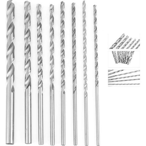 Spiralbohrer, 8 Stück Hss-mikrobohrer, Metrische Bohrwerkzeuge, Bohrer 4–10 Mm, Schnellarbeitsstahl, 4 Mm, 4,2 Mm, 4,5 Mm, 5 Mm, 5,2 Mm, 6 Mm, 8 Mm, 10 Mm Bohrer-set