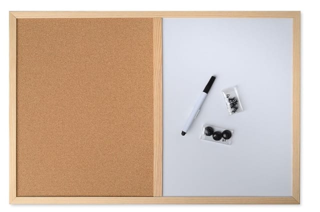 Kork-Pinwand Schreibtafel 600x400mm mit Stift und Pins