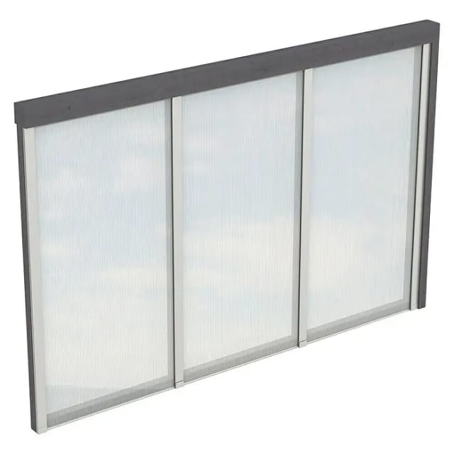 Seitenwand m. Polycarbonat, Wandanbau Fichte