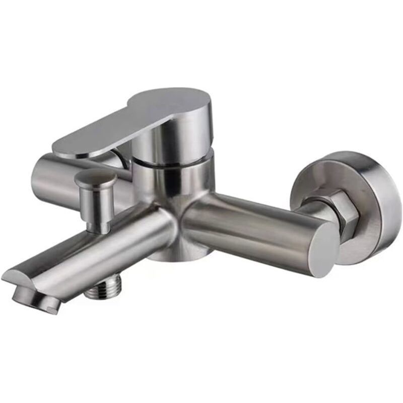 Badewannenarmatur, Einhebel-badewannen- Und Duscharmatur, Duscharmatur, Wandmontage, Aufputz, 2 Ausgänge Crezuo