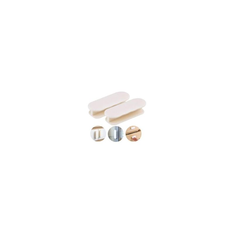 Set Mit 2 Selbstklebenden Terrassentürgriffen, Türgriffen, Möbelgriffen, Kunststoffgriffen Für Gartenmöbel, Weißen Glasgriffen Von Crezuo