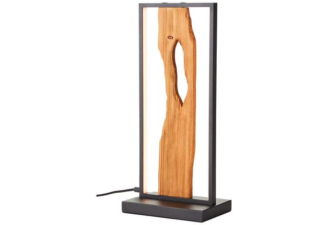 Chaumont LED Tischleuchte schwarz/holz H50cm