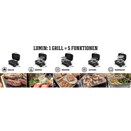 Lumin Compact Stand Elektrogrill, schwarz