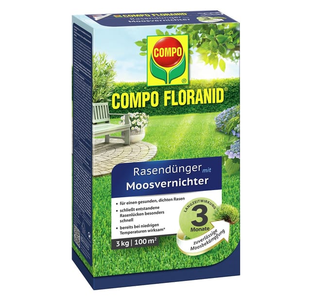 FLORANID Rasendünger mit Moosvernichter
