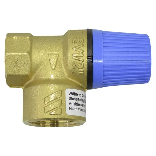 Sicherheitsventil Messing 21,3 mm (1/2") x 26,9 mm (3/4")