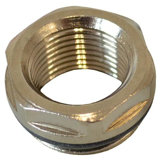 Reduzierstück Messing verchromt, 21,3 mm (1/2") x 17,2 mm (3/8")