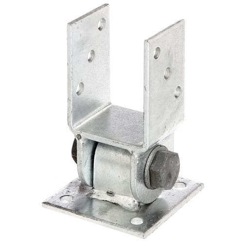 Pfostenträger mit bewegl. Oberteil zum Aufschr.