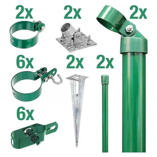 Zaunanschluss-Set, 2 seitige Verbindung grün