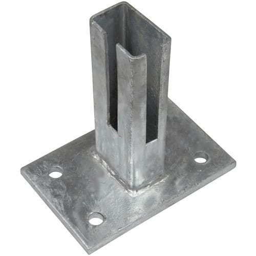 Bodenplatte 100x150mm für Zaunpfosten 40x60 mm