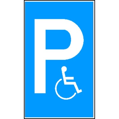 Parkplatzss. BehindertenpKunststoff (Polystyrol)