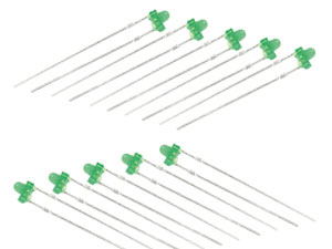 LED, grün, Ø 1,8 mm, 10 Stück