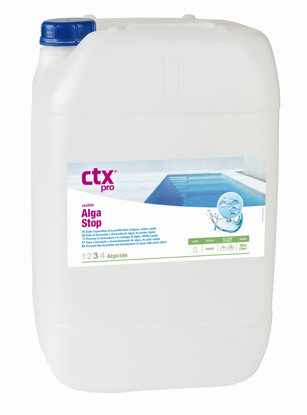 Ctx-500 Algastop 25 L – Antialgas Líquido Para Piscinas