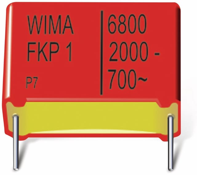 WIMA Folienkondensator, 220 pF, 1600 V-, radial, RM 15, FKP1T002204B00KSSD