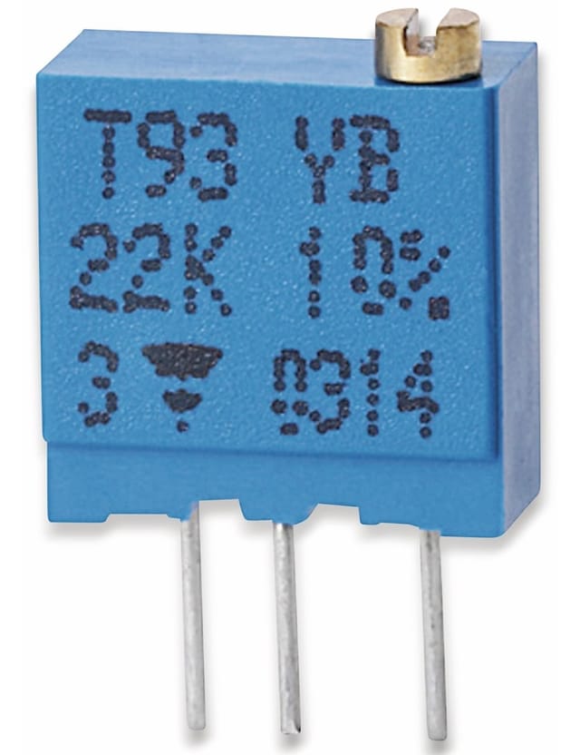 VISHAY Cermet-Trimmer T93YB, stehend, 0,5 W, 50 kΩ