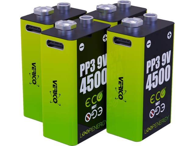 VERICO Li-Ion-Akku Loop Energy 9 V- Block, 4er Pack