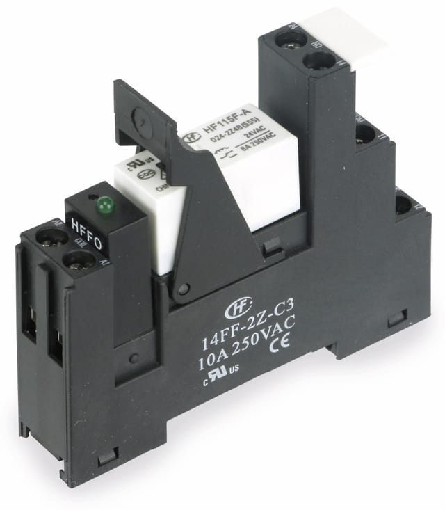 HONGFA Relaisbaustein 14FF-2Z-C3-1 & HF115F/012-2ZS4B, 12 V-