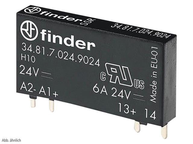 FINDER SSR-Steck-/Printrelais 24 V DC, 6A, 1 Schließer 34.81.7.012.9024