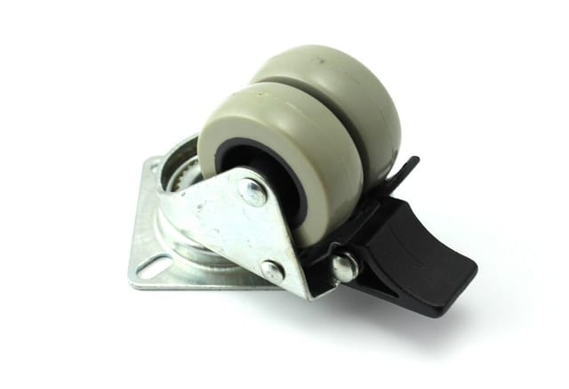 WHEELTECH Doppel-Laufrolle, Feststeller