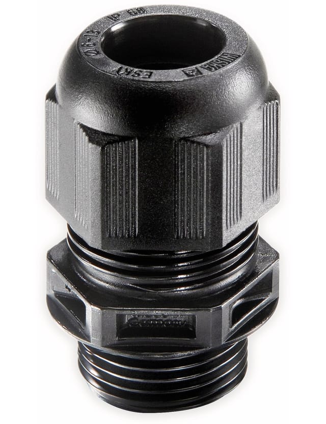 WISKA Kabelverschraubung, 10066123, ESKV 25, M 25x1,5, metrisch, Schwarz