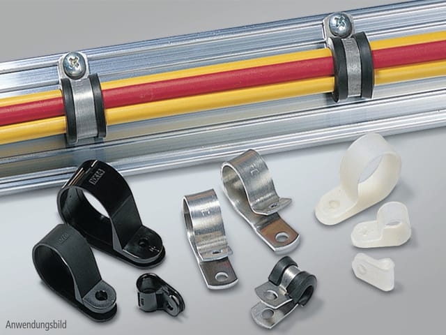 HELLERMANNTYTON Kabelschelle, Snapper, Abdeckung, 211-10060, Alu6, natur,Aluminium, 1 Stück