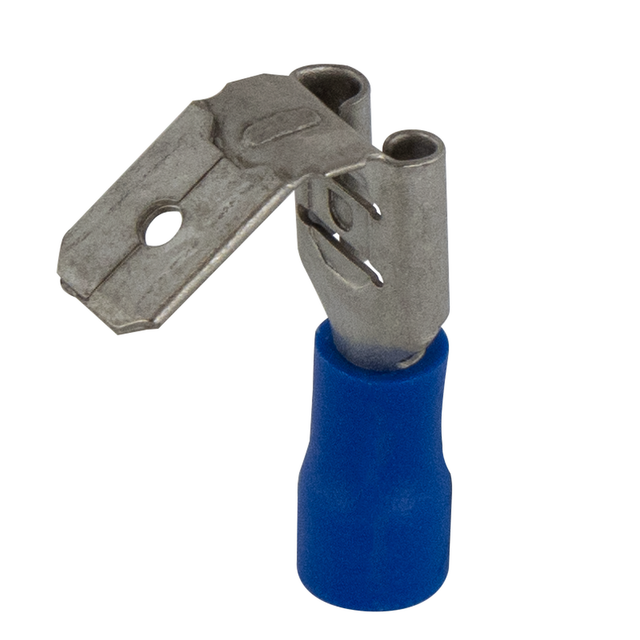 REV Flachsteckhülse mit Abzweig, blau, 6,3 x 0,8 mm, 25 Stück