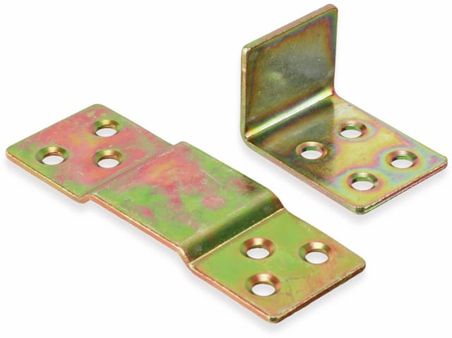 Möbelverbinder-Set, 90°, verzinkt