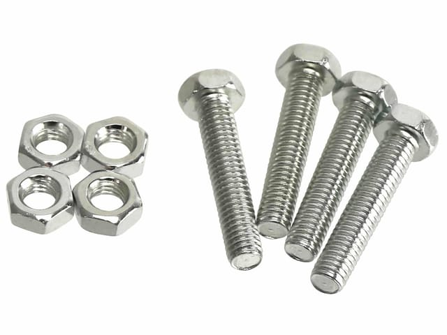 MASTERPROOF Gewindeschrauben M6x30 mit Muttern, 4 Stück
