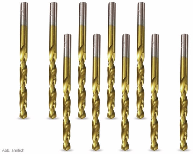 DAYTOOLS HSS-Spiralbohrer, titaniumbeschichtet, Ø 6,50 mm, 10 Stück