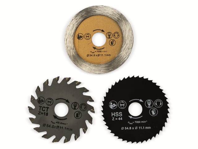 DAYTOOLS Mini-Sägeblätter SB-54.8-3, 54,8 mm, 3-teilig