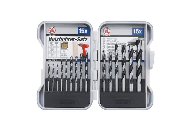 BGS TECHNIC Holz-Bohrer-Satz 50817, 3...10 mm, 15-teilig