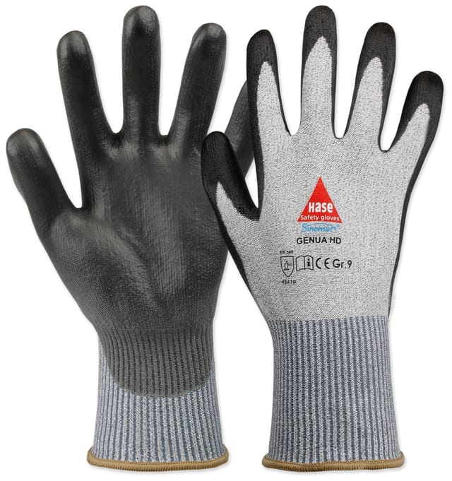 HASE SAFETY GLOVES Schnittschutz-Arbeitshandschuhe Genua HD, Größe 9