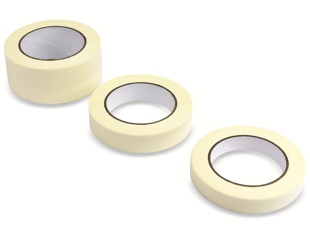 KINZO Abdeck-Klebeband-Set 3-teilig, 19/25/50 mm x 50 m