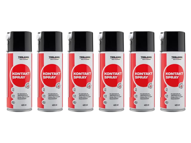 TESLANOL 26026 Kontaktspray T6, 400 ml, 6 Stück