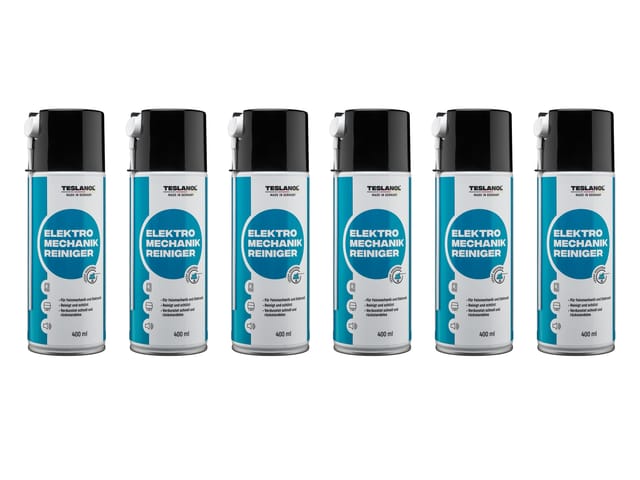 TESLANOL 26018 Elektro-Mechanik-Reinigerspray, 400 ml, 6 Stück