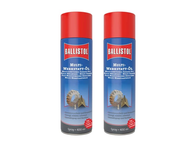 BALLISTOL Multi-Werkstatt-Öl Spray, 400 ml, 2 Stück