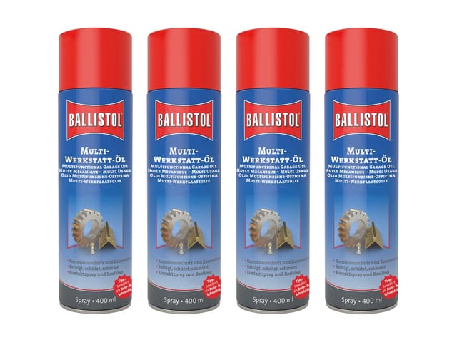 BALLISTOL Multi-Werkstatt-Öl Spray, 400 ml, 4 Stück