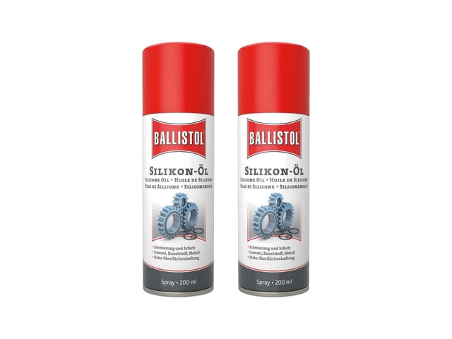 BALLISTOL Silikon-Öl Spray, 200 ml, 2 Stück