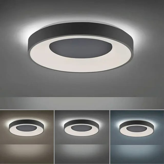 JUST LIGHT LED-Deckenleuchte 14326-18 grau, 26,5 W, 3300 lm, CCT