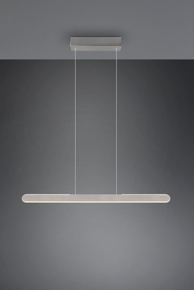 TRIO LED-Pendelleuchte Helios 343310105 aluminiumfarbig, 28 W, 3300 lm, CCT